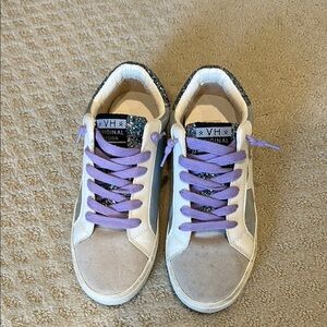Women's Sneakers - White and Purple